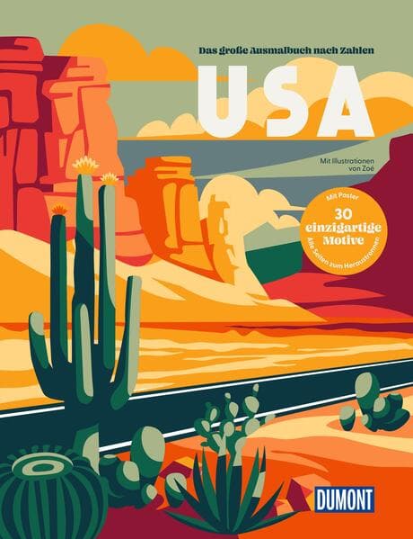 USA - Das große Ausmalbuch nach Zahlen