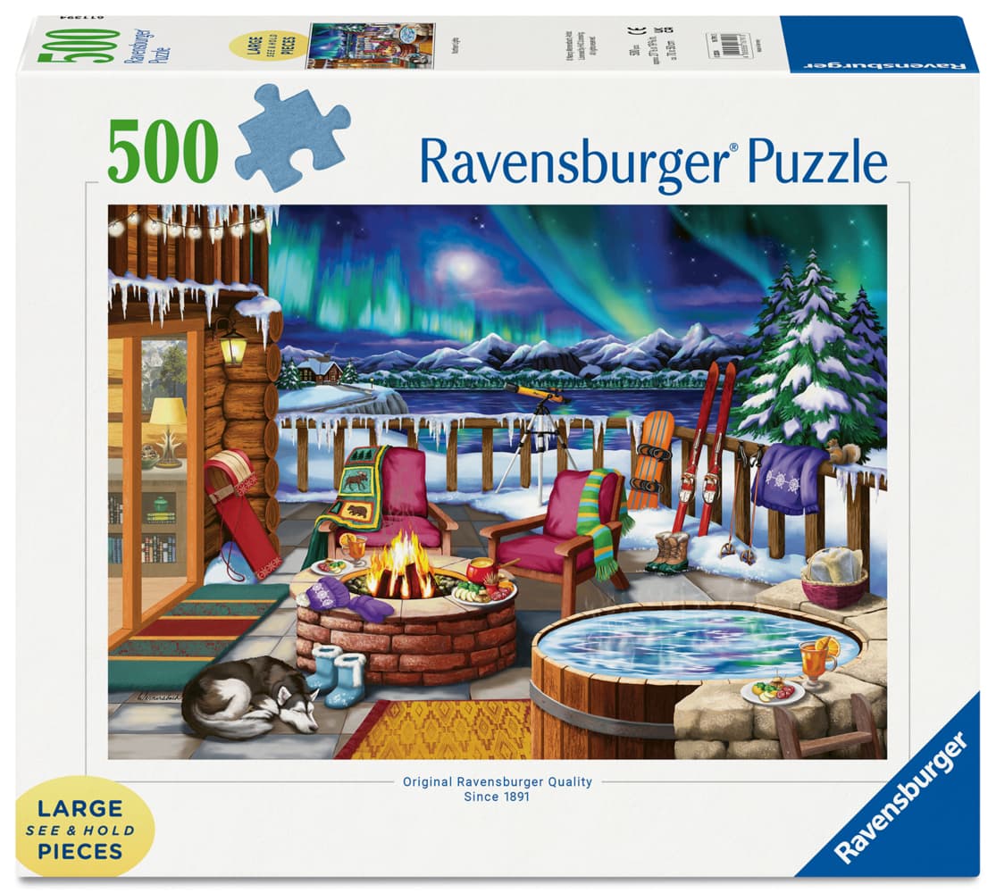Erwachsenenpuzzle 500 Teile - Nordlichter - Puzzlespaß mit größeren Puzzleteilen für die ganze Familie