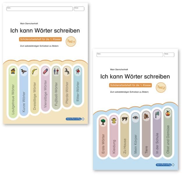 Ich kann Wörter schreiben Teil 1 und 2 im Set