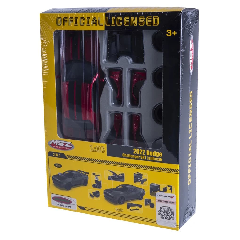 Jamara - Dodge Challenger SRT Jailbreak Diecast 1:36 rot 2in1
