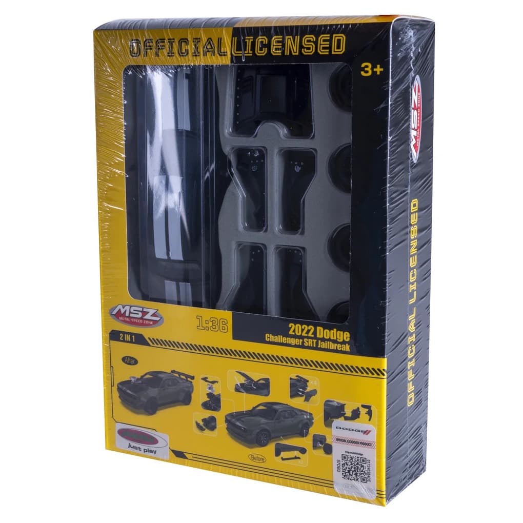 Jamara - Dodge Challenger SRT Jailbreak Diecast 1:36 schwarz 2in1
