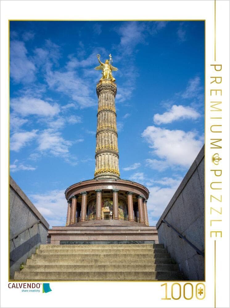 CALVENDO Puzzle Berlin - Goldelse auf der Siegessäule | 1000 Teile Lege-Größe 64x48cm Foto-Puzzle für glückliche Stunden: Ikonisches Wahrzeichen der Hauptstadt als hochwertiges Poster für Berlin-Liebhaber.