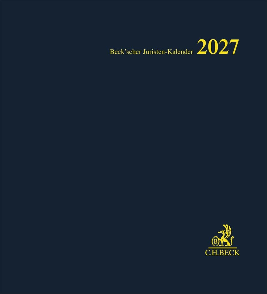 Beck'scher Juristen-Kalender 2027