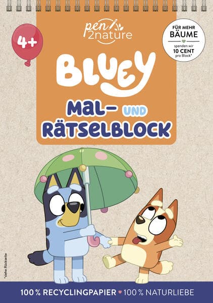 Bluey Mal- und Rätselblock