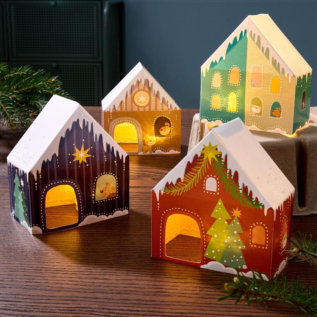 Bastelset - Erstes Prickeln Winterdorf