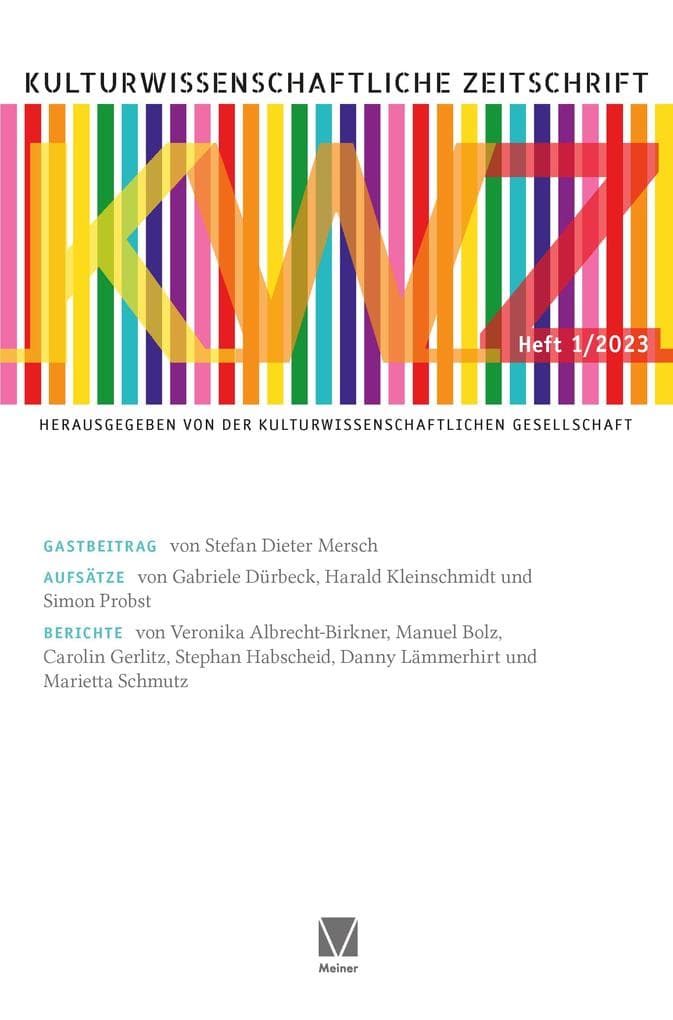 Kulturwissenschaftliche Zeitschrift 2023/1