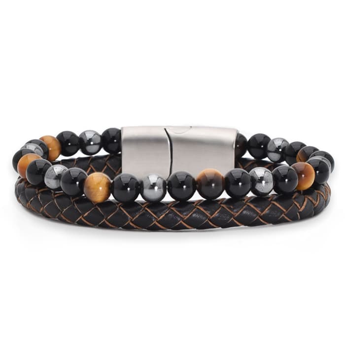 "Fashion Brown" Fashion Bead Armband, J966-10