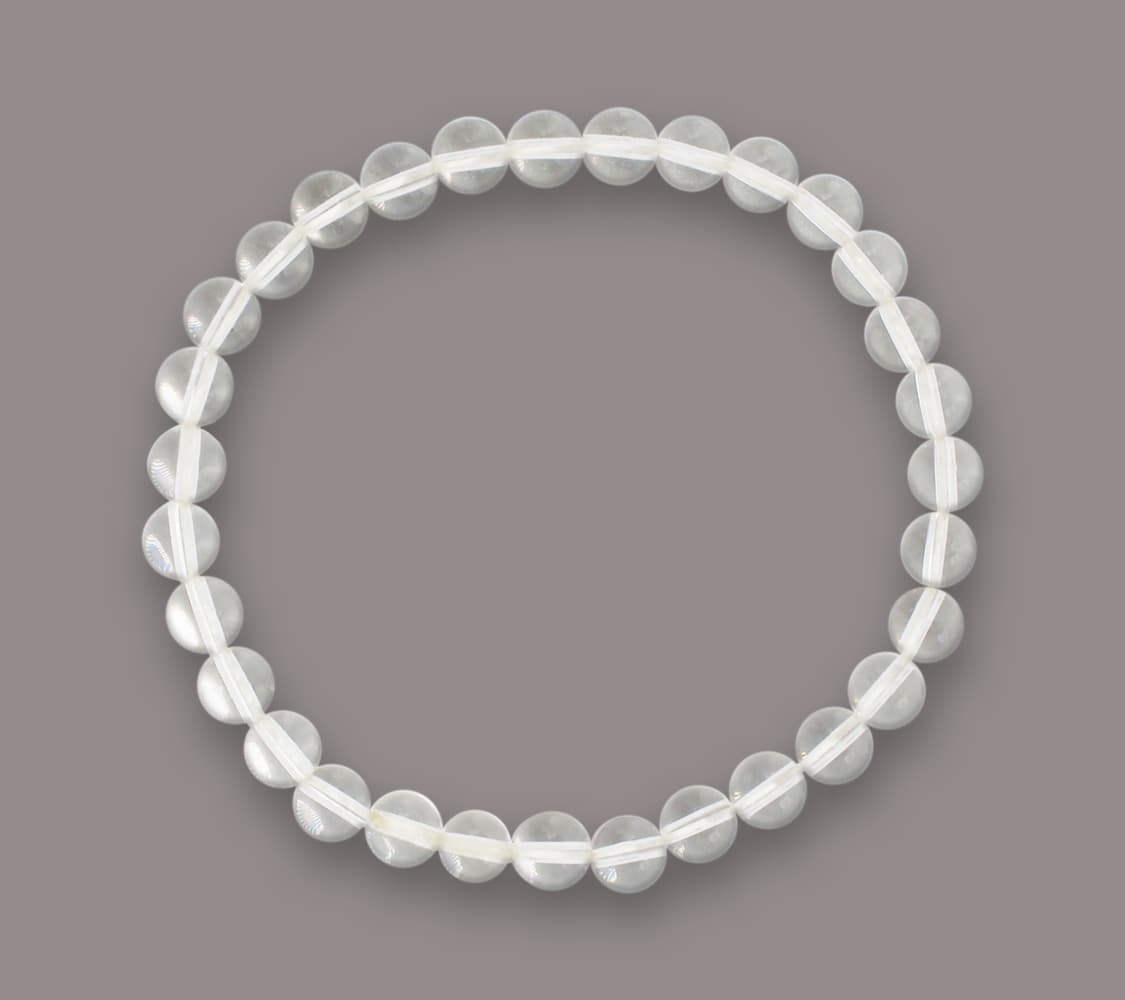 Bergkristall Edelsteinarmband 6mm, J749-05