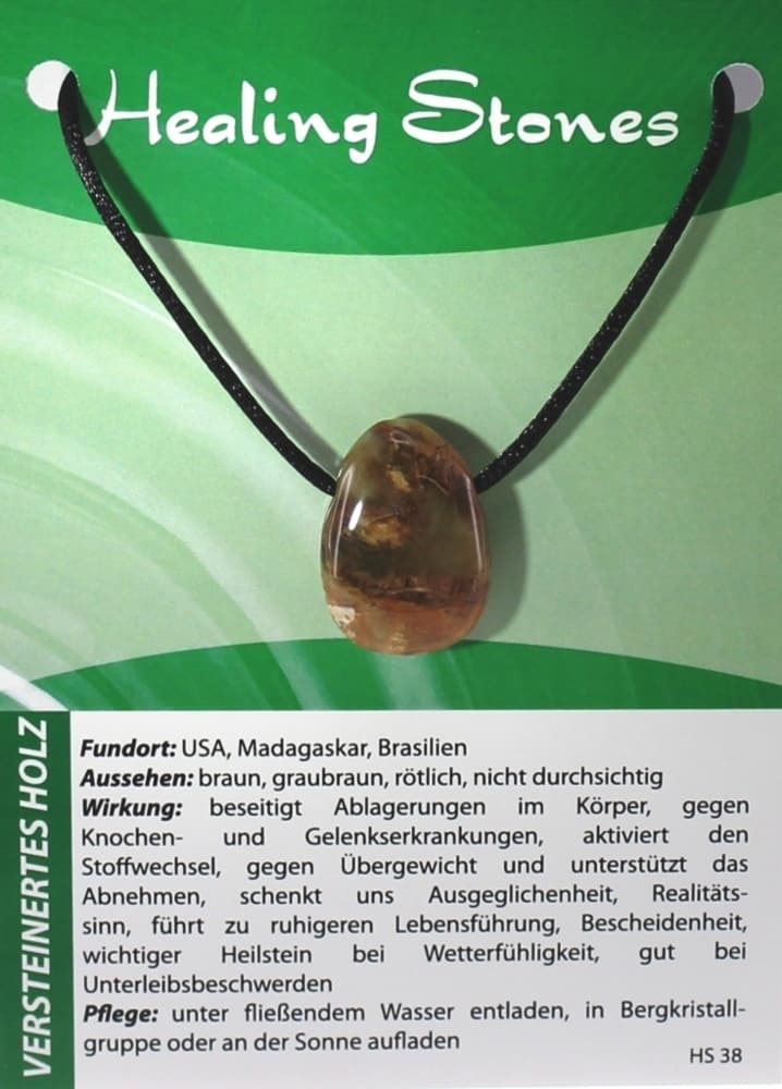 Versteinertes Holz Maxicard Healing Stones, R143-38