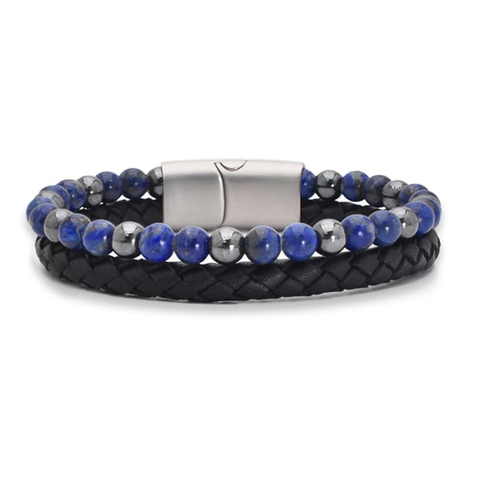 "Royal Blue" Fashion Bead Armband, J966-05