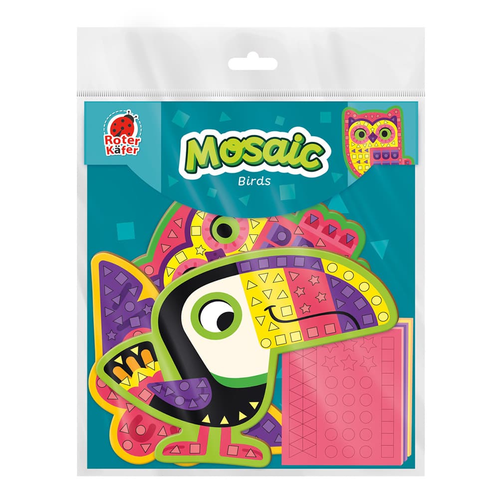 Kreativ-Set Roter Käfer Soft-Mosaik Die Vögel RK8010-09