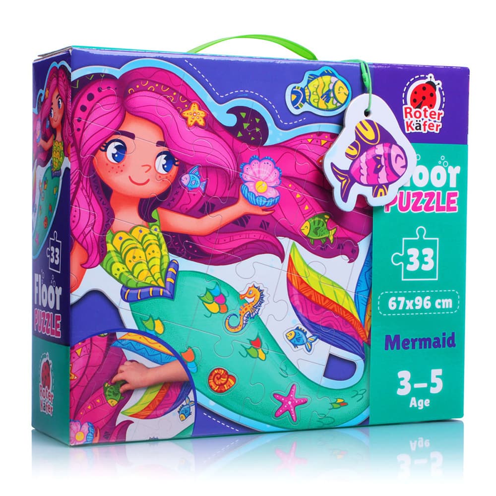 Puzzle Roter Käfer Bodenpuzzle Meerjungfrau RK7010-02