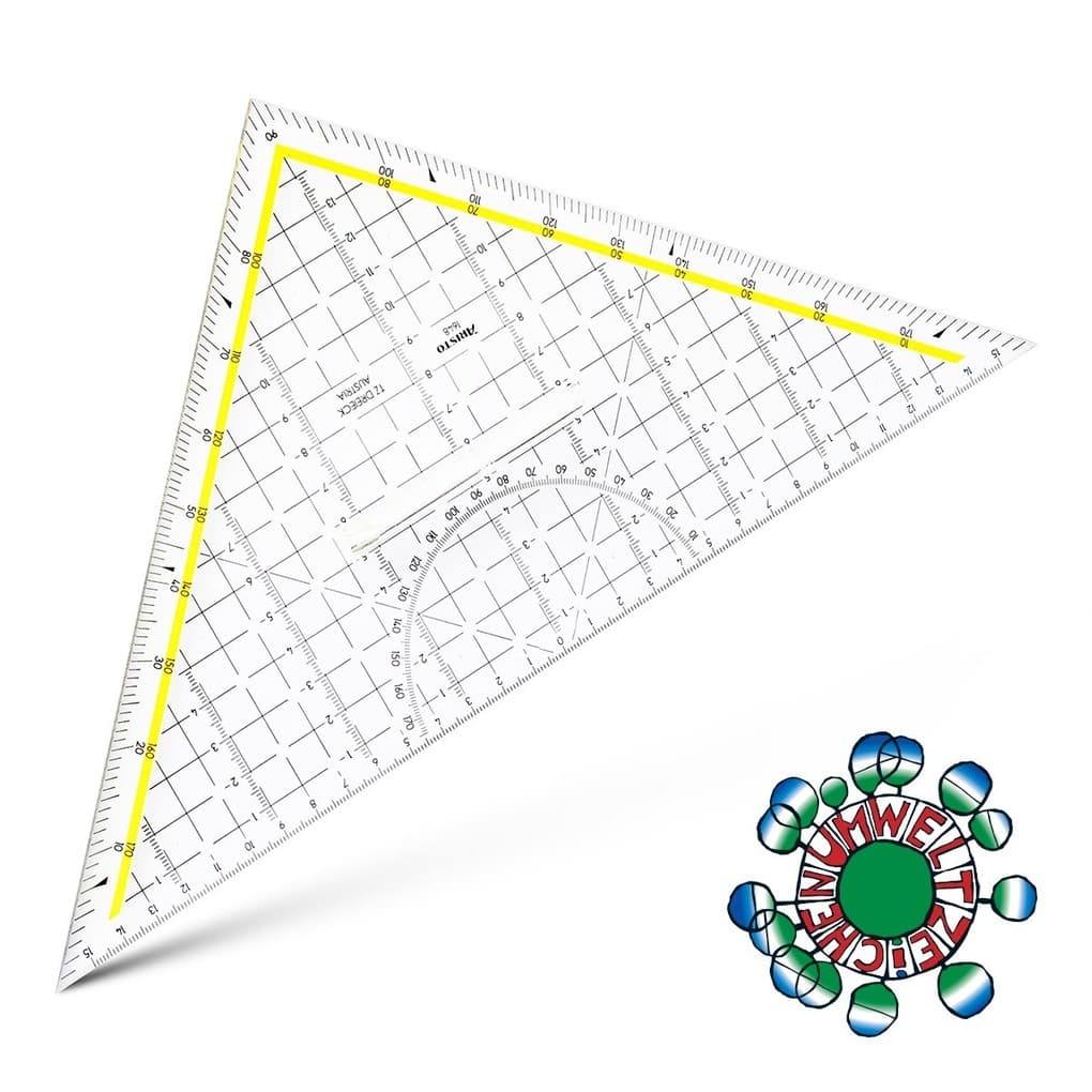 ARISTO TZ-Dreieck 32,5 cm mit Griff, Facette und Tuschenoppen
