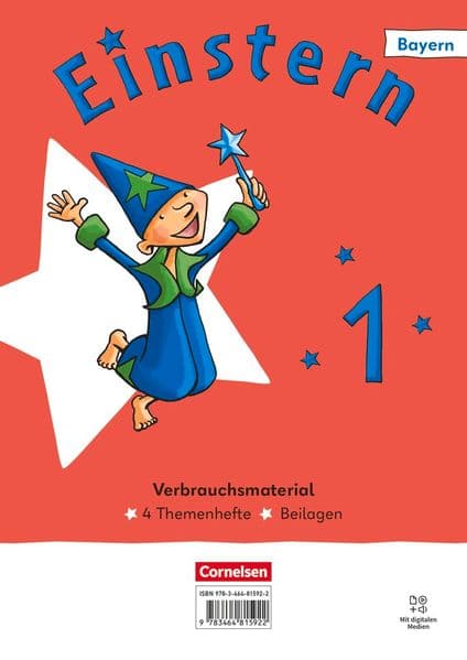 Einstern Mathematik 1. Jahrgangsstufe - Bayern 2026 - Themenhefte 1-4 und Kartonbeilagen im Paket - Verbrauchsmaterial