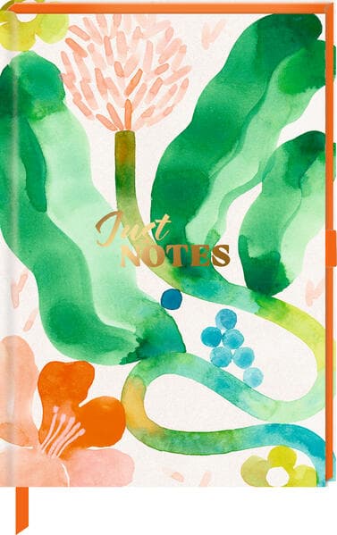 Notizbuch DIN A5 - Just Notes (Green Leaves)