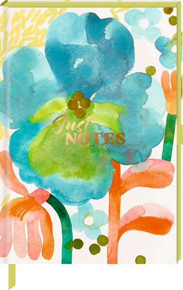 Notizbuch DIN A5 - Just Notes (Blue Flower)