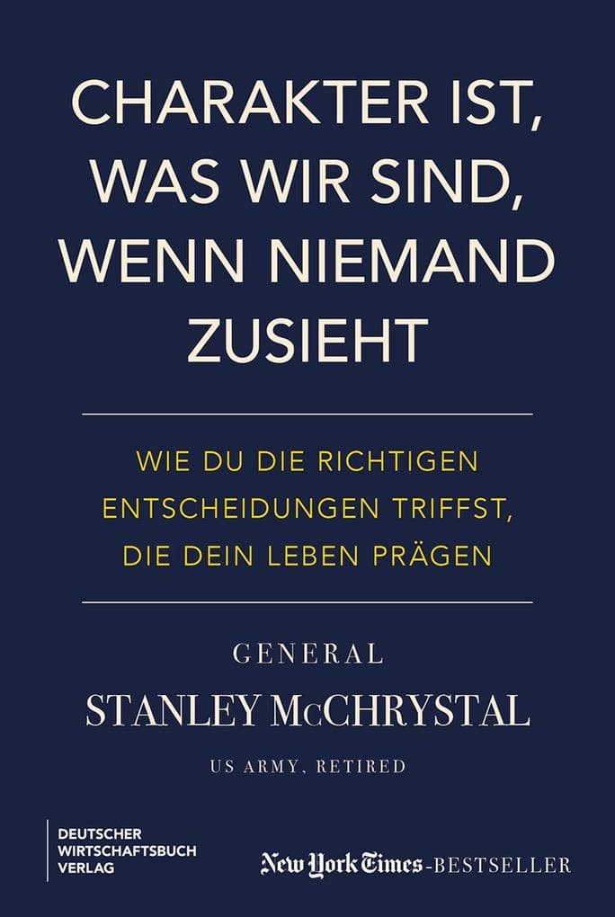 Charakter ist, was wir sind, wenn niemand zusieht