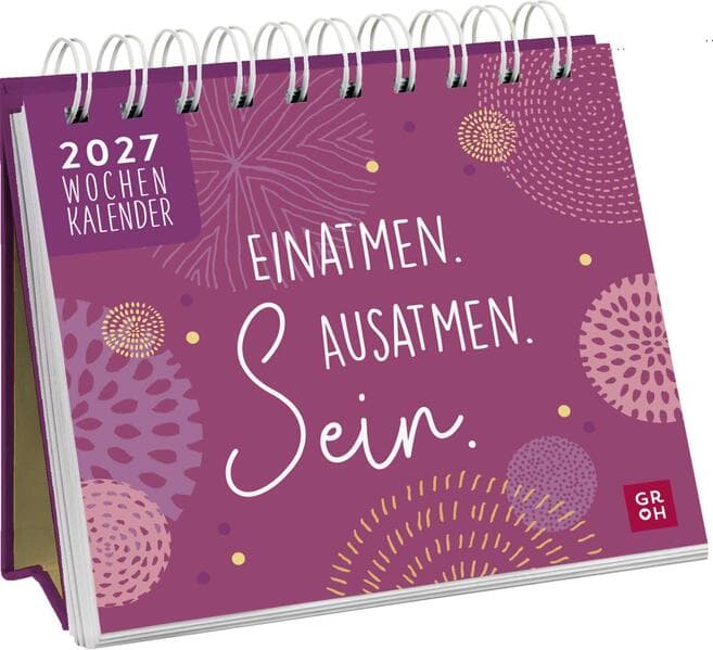 Mini-Wochenkalender 2027: Einatmen. Ausatmen. Sein.