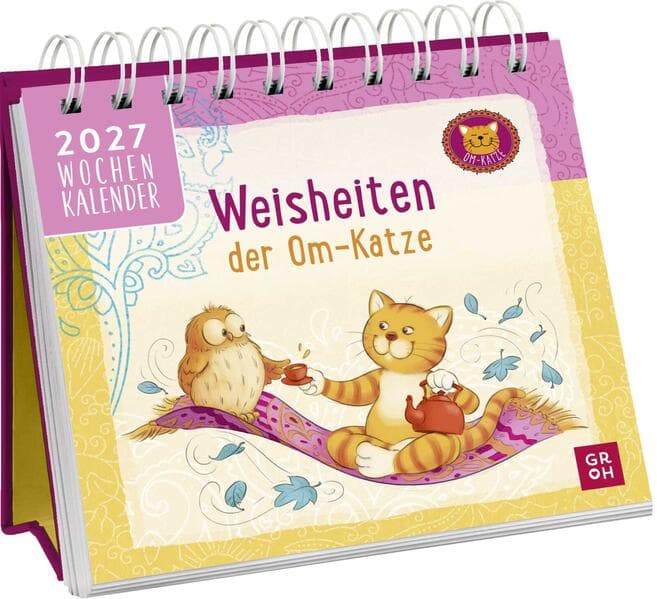 Mini-Wochenkalender 2027: Weisheiten der Om-Katze