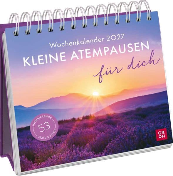 Wochenkalender 2027: Kleine Atempausen für dich