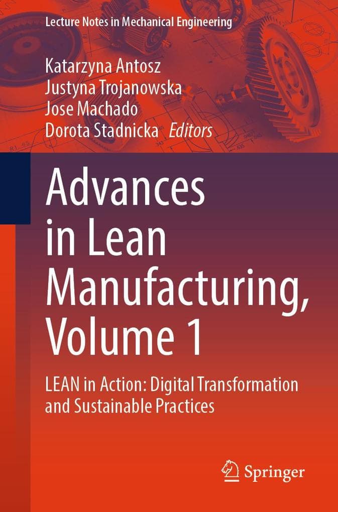Advances in Lean Manufacturing, Volume 1