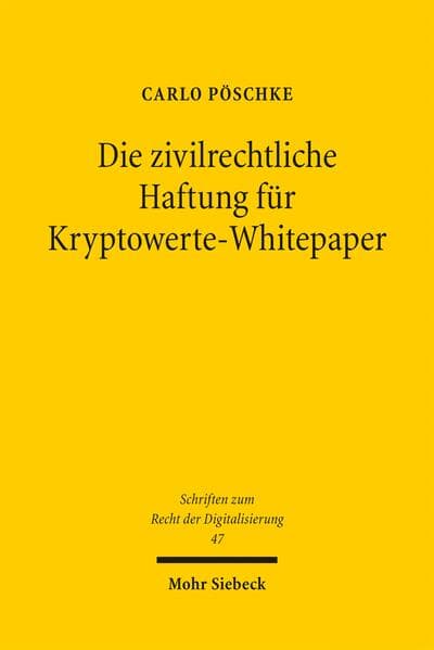 Die zivilrechtliche Haftung für Kryptowerte-Whitepaper