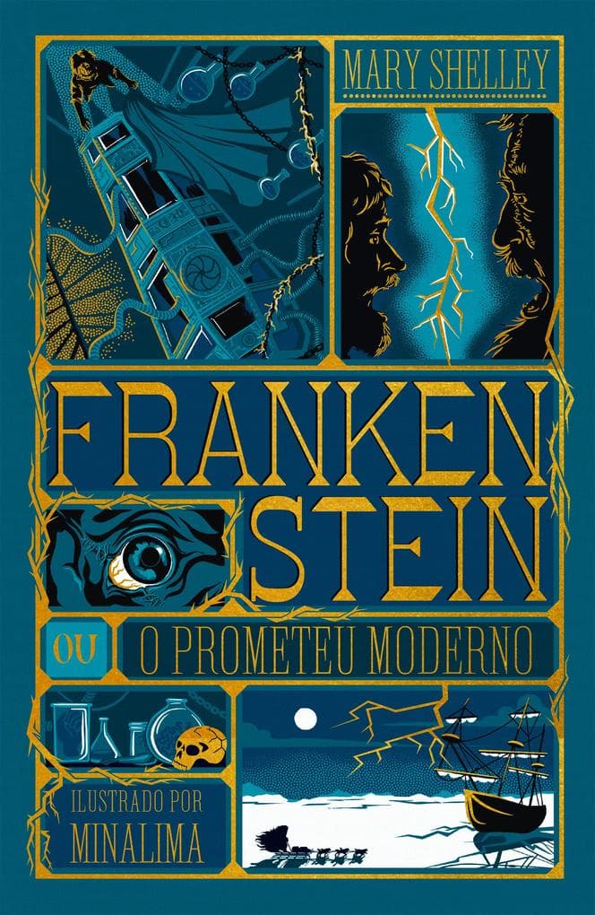Frankenstein - Edição de luxo ilustrada e com elementos interativos do estúdio MinaLima