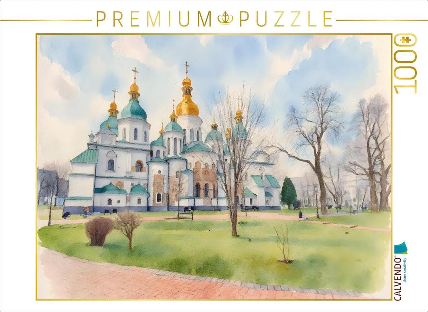 CALVENDO Puzzle Sophienkathedrale in Kiew | 1000 Teile Lege-Größe 64x48cm Foto-Puzzle für glückliche Stunden