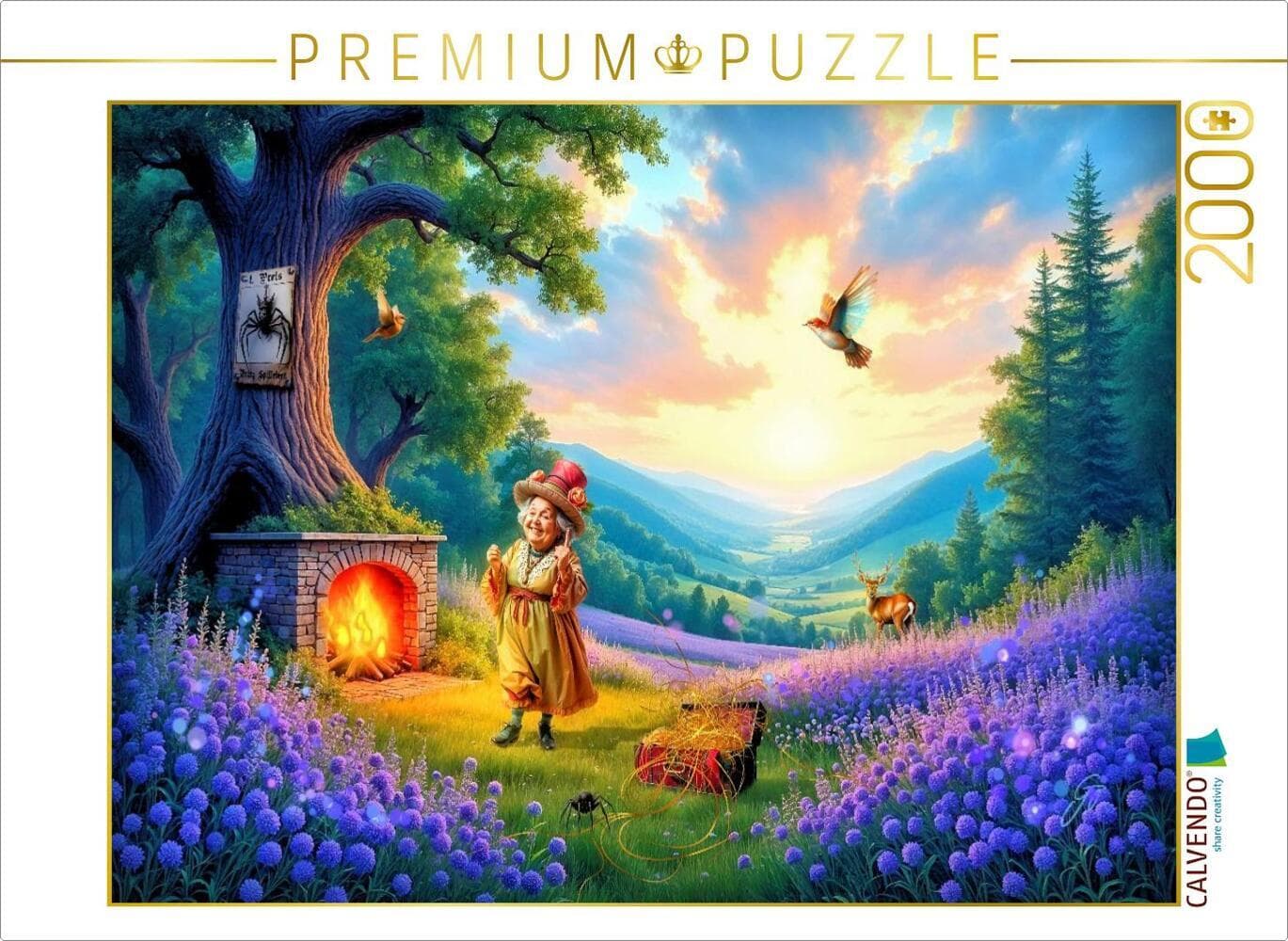 CALVENDO Puzzle Ach wie gut, dass niemand weiß... | 2000 Teile Lege-Größe 90x67cm Foto-Puzzle für glückliche Stunden: Ein Motiv aus dem Kalender "Die geheime Zauberwelt der alten Damen" von Garrulus glandarius