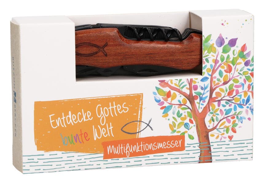 Kinder-Multifunktions-Taschenmesser "Entdecke Gottes bunte Welt"