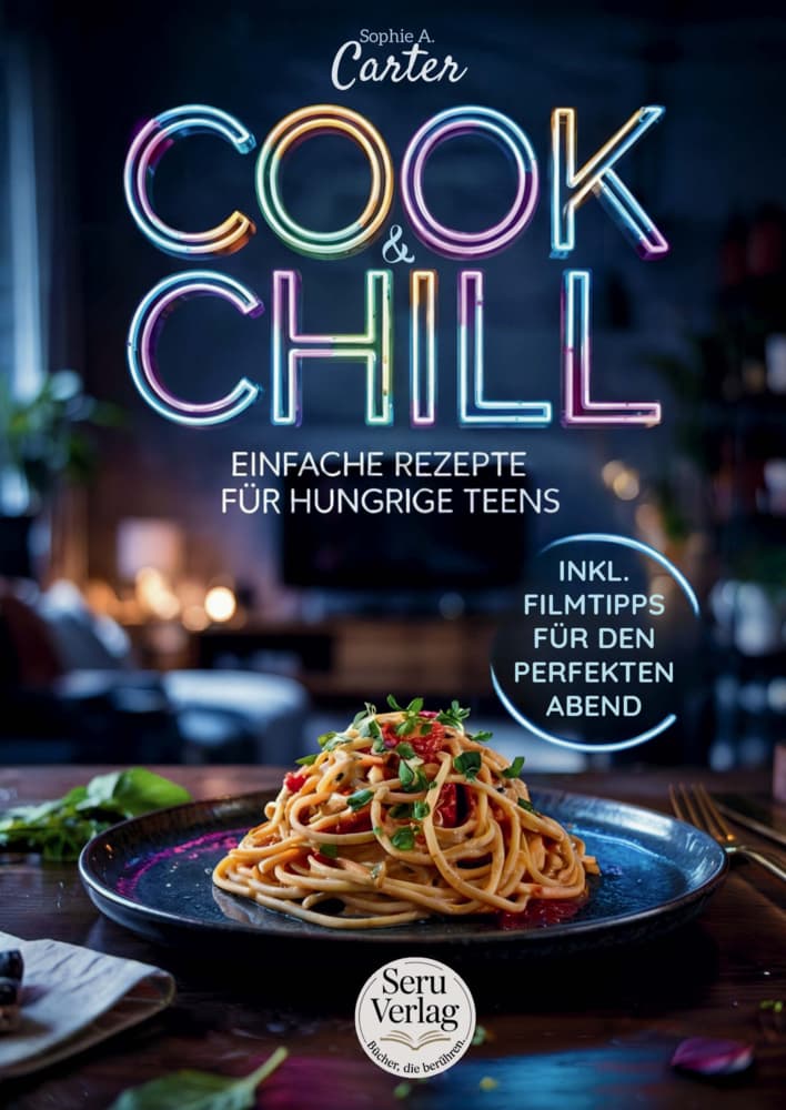 Kochbuch für Teenager - Cook & Chill, das perfekte Geschenk für Teenager: 90 leckere Rezepte inklusive aktueller Filmtipps mit den beliebtesten Teenager-Filmen 2024/2025 - komplett farbig illustriert im großen Geschenkformat