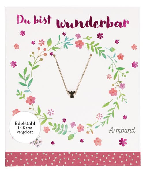 Armband aus Edelstahl mit Engel-Anhänger