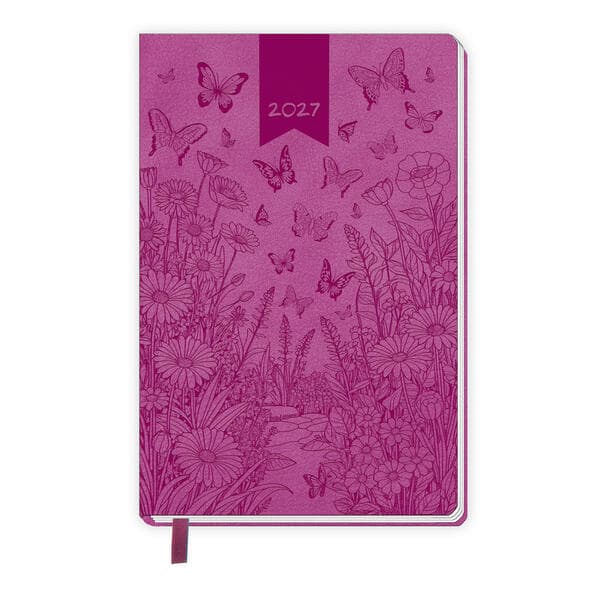 TRÖTSCH - Taschenkalender A7 Soft Touch Schmetterlinge 2027