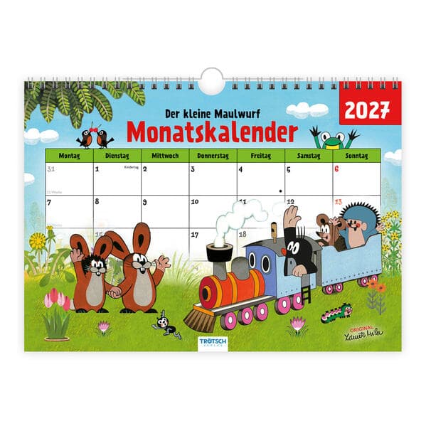 TRÖTSCH - Der kleine Maulwurf Monatsterminer Monatskalender 2027