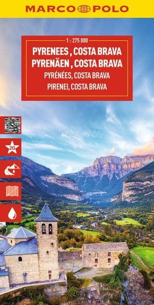 MARCO POLO Reisekarte Pyrenäen, Costa Brava 1:275.000