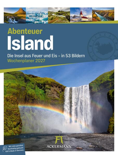 Island Wochenplaner Kalender 2027 | Die Insel aus Feuer und Eis
