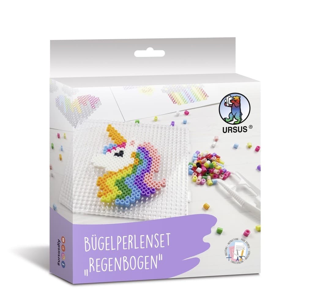 URSUS Kinder-Bastelsets Bügelperlenset "Regenbogen"