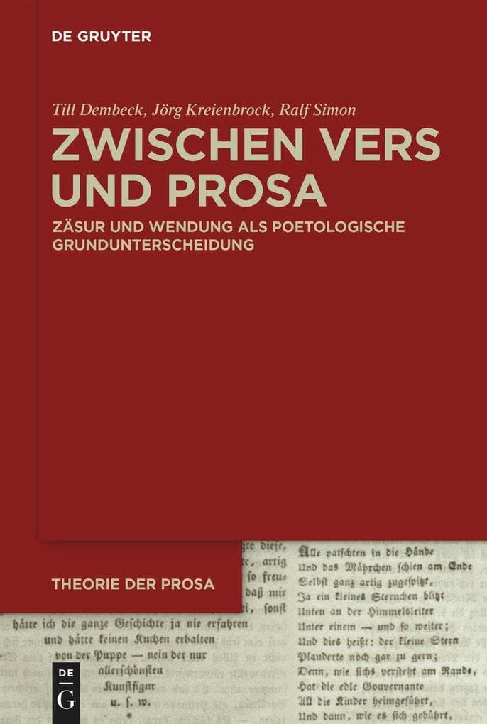 Zwischen Vers und Prosa
