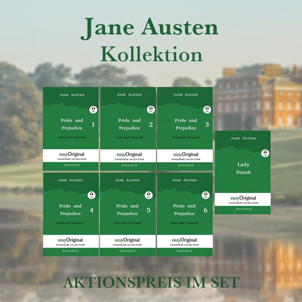 Jane Austen Kollektion Hardcover (mit kostenlosem Audio-Download-Link), 7 Teile