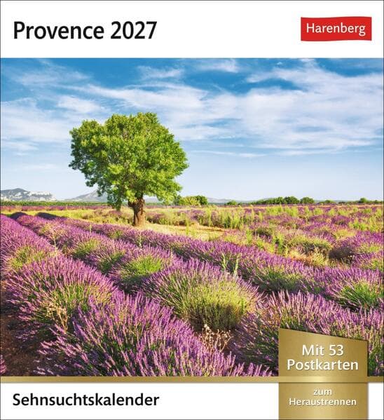 Provence Sehnsuchtskalender 2027 - Wochenkalender mit 53 Postkarten