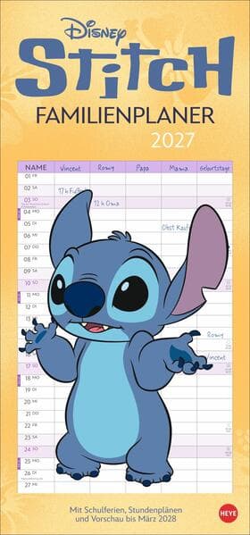 Stitch Familienplaner 2027