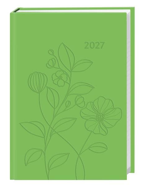 Kalenderbuch A7 grün 2027