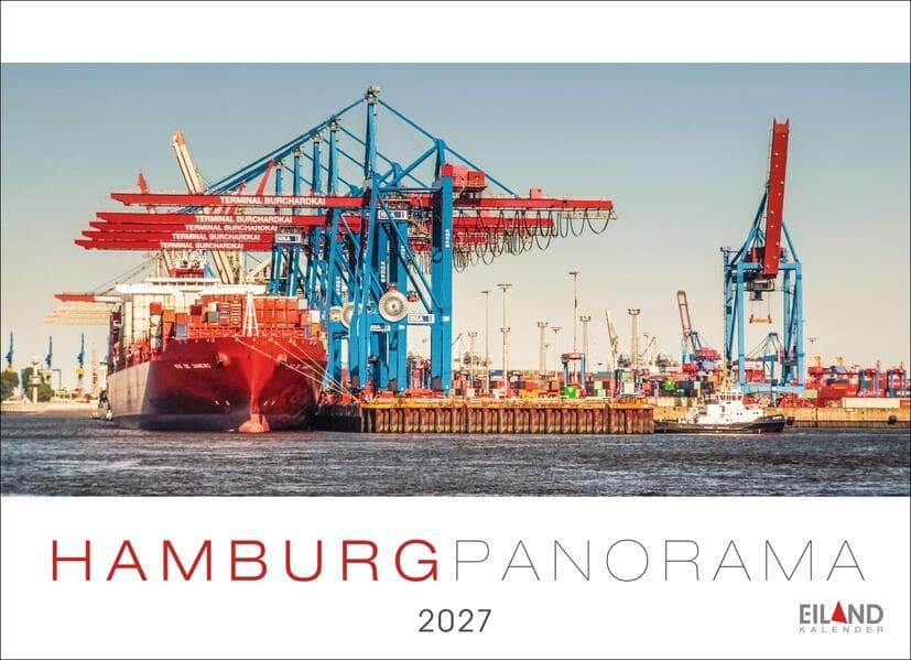 Hamburg Panorama-Postkartenkalender 2027