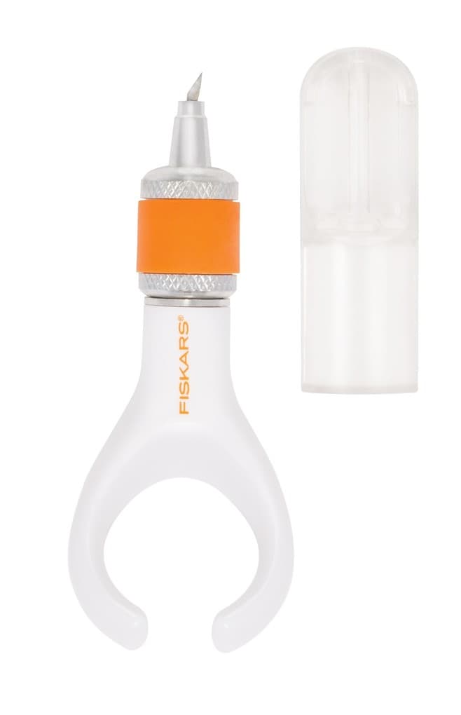 Fiskars Drehbastelmesser Finger - Drehbastelmesser mit SoftgripÖ
