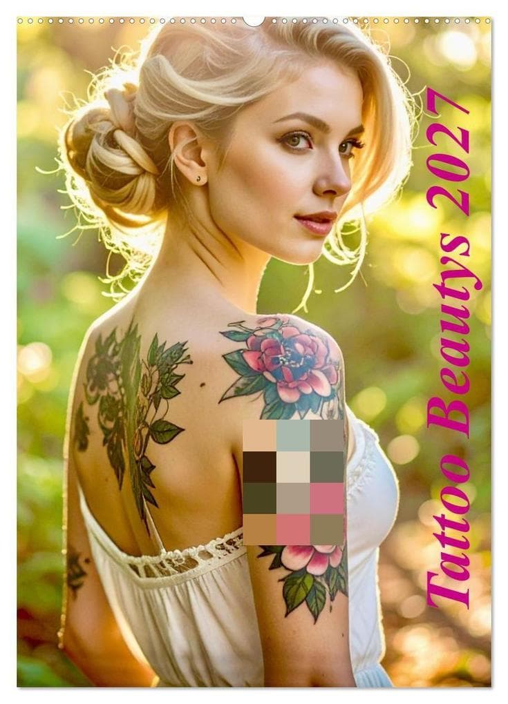 Tattoo Beautys (Wandkalender 2027 DIN A2 hoch), CALVENDO Monatskalender