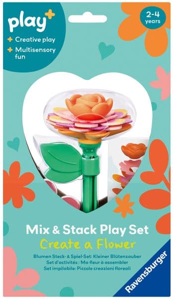 Play+ Blumen Steck- und Spiel-Set: Kleiner Blütenzauber orange - ab 2 Jahre