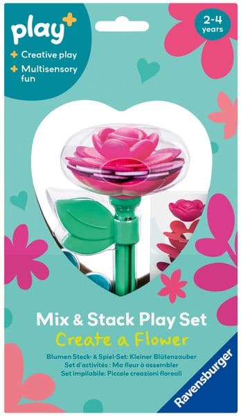 Play+ Blumen Steck- und Spiel-Set: Kleiner Blütenzauber rot - ab 2 Jahre
