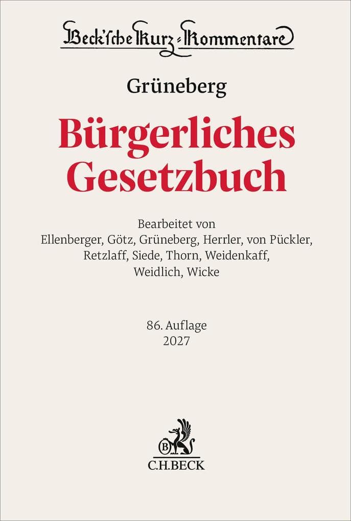 Bürgerliches Gesetzbuch. BGB