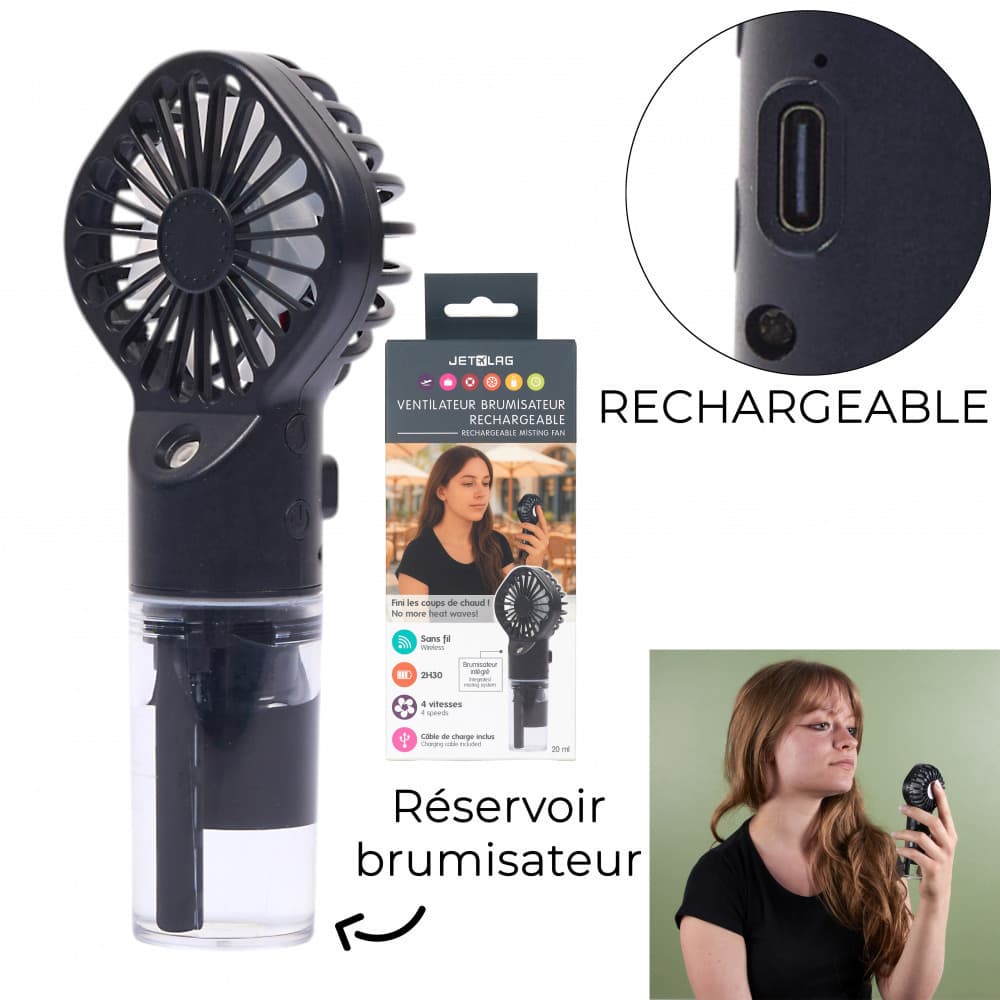 wiederaufladbarer Nebelventilator