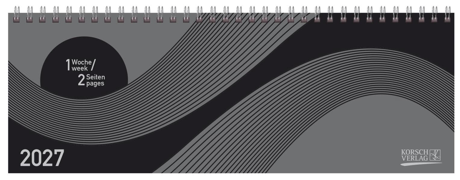 Tischkalender quer Professional Colourlux 2027 schwarz